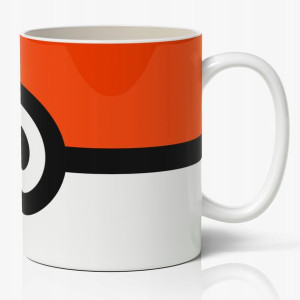 KUBEK Biały z nadrukiem na Prezent POKEBALL 01