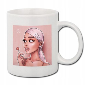 Kubek Biały z Nadrukiem Prezent ARIANA GRANDE 03