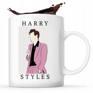 KUBEK Biały z nadrukiem Prezent HARRY STYLES 01