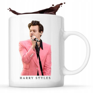 KUBEK Biały z nadrukiem Prezent HARRY STYLES 02