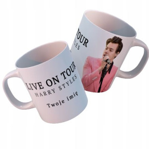 KUBEK Biały z Własne IMIĘ Prezent HARRY STYLES 06
