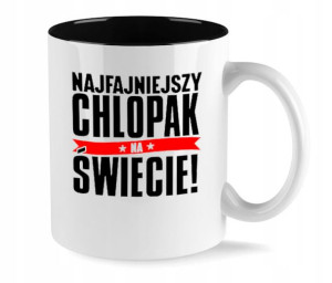KUBEK Czarny NAJFAJNIEJSZY Chłopak na Świecie MiX