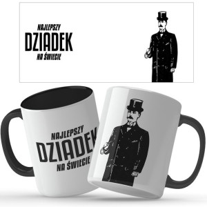 KUBEK Czarny NAJLEPSZY DZIADEK na ŚWIECIE Wzory