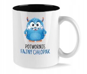 Kubek Czarny Potwornie Fajny Chłopak Mix Wzorów