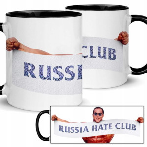 KUBEK Czarny Prezent RUSSIA HATE CLUB Dużo WZORÓW