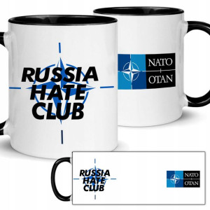 KUBEK Czarny Prezent RUSSIA HATE CLUB Dużo WZORÓW