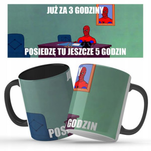 KUBEK Czarny Śmieszny PREZENT do PRACY / Szkoły