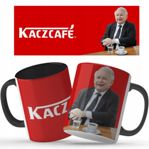 KUBEK Czarny Śmieszny PREZENT PREZES PIS KACZYŃSKI