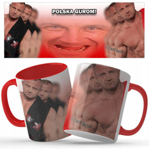 KUBEK Czerwony POLSKA GUROM PUDZIANOWSKI Prezent