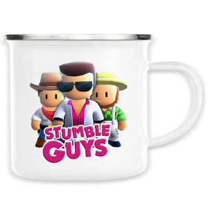 KUBEK Emaliowany Stalowy STUMBLE GUYS MiX WZORÓW