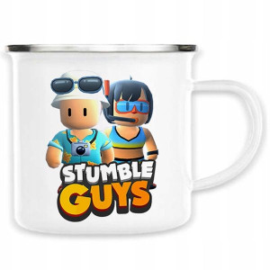 KUBEK Emaliowany Stalowy STUMBLE GUYS Wiele WZORÓW