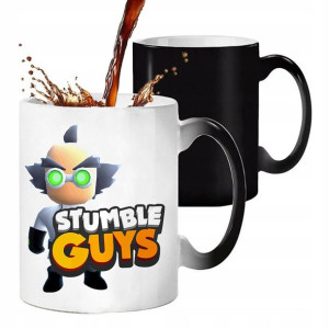 KUBEK MAGICZNY Czarny Prezent Wzory STUMBLE GUYS