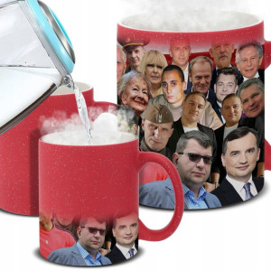 KUBEK MAGICZNY Śmieszny Prezent Prezes KACZYŃSKI