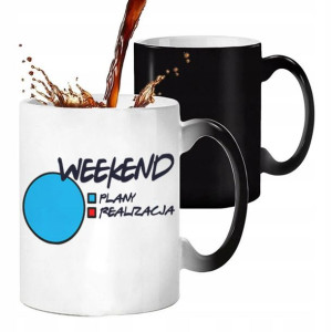 KUBEK MAGICZNY Śmieszny Prezent WEEKEND MiX WZORÓW