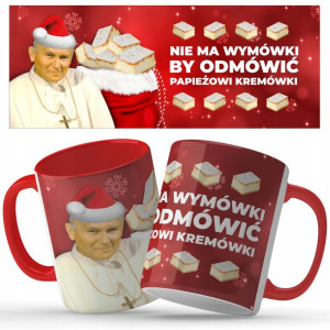 KUBEK Papież JAN PAWEŁ II Papaj Prezent Świąteczny