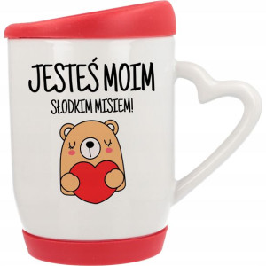 KUBEK Pokrywka Prezent na WALENTYNKI Wiele WZORÓW