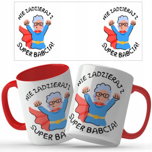 KUBEK Prezent dla BABCI Super BABCIA Wiele WZORÓW