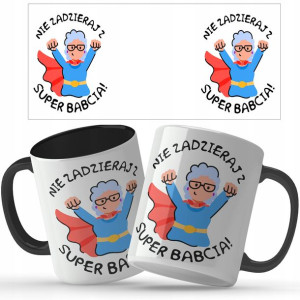 KUBEK Prezent dla BABCI Super BABCIA Wiele WZORÓW