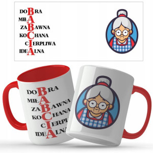 KUBEK Prezent dla BABCI Super dla BABCI MiX Wzorów