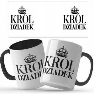 KUBEK Prezent dla Dziadka KRÓL DZIADEK Wzory MIX