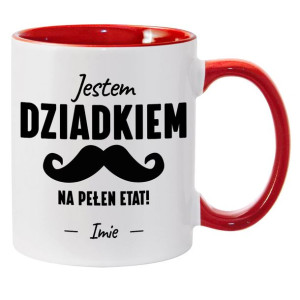 KUBEK Prezent dla DZIADKA na PEŁEN ETAT Twoje IMIĘ