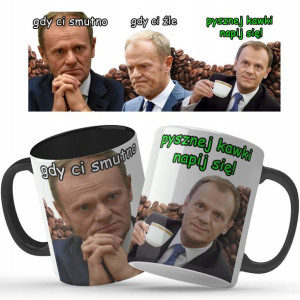 Kubek PREZENT DONALD TUSK Pyszna KAWKA MiX WZORÓW