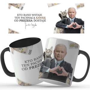 Kubek PREZENT Jarek KACZYŃSKI PIS Smacznej KAWUSI