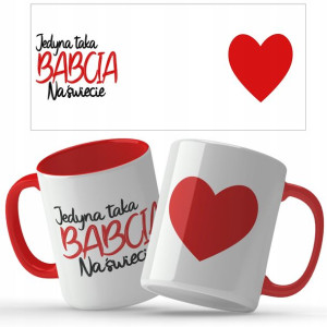 KUBEK Prezent Jedyna taka BABCIA Wiele WZORÓW MIX