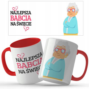 KUBEK Prezent NAJLEPSZA BABCIA NA ŚWIECIE Wzory