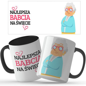 KUBEK Prezent NAJLEPSZA BABCIA NA ŚWIECIE Wzory
