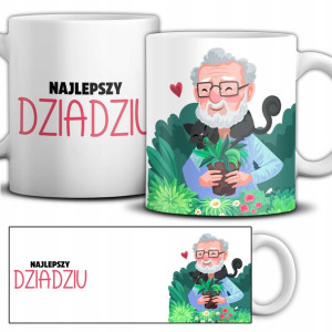 KUBEK Prezent NAJLEPSZY DZIADZIU Wiele WZORÓW