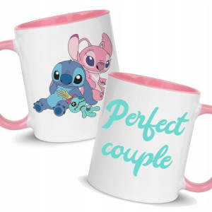 KUBEK Różowy LILO i STICH Perfect COUPLE Wzory MIX
