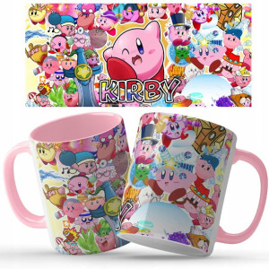 KUBEK Różowy Prezent KIRBY Wiele WZORÓW Twoje IMIĘ