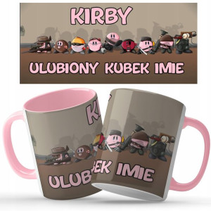 KUBEK Różowy Prezent KIRBY Wiele WZORÓW Twoje IMIĘ