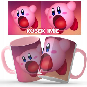 KUBEK Różowy Prezent KIRBY Wiele WZORÓW Twoje IMIĘ