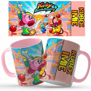 KUBEK Różowy Prezent KIRBY Wiele WZORÓW Twoje IMIĘ