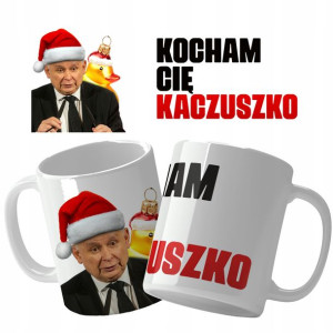 KUBEK Śmieszny KOCHAM CIĘ KACZUSZKO Kaczyński MiX