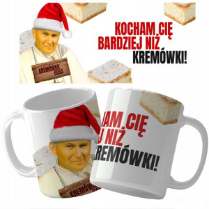 KUBEK Śmieszny PREZENT Jan PAWEŁ II Różne WZORY
