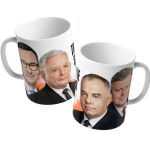 KUBEK Śmieszny Prezent PIS Kaczyński Dużo WZORÓW