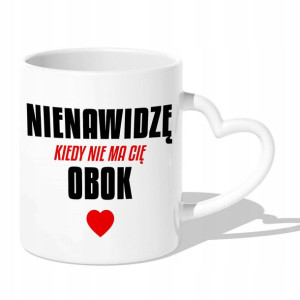 KUBEK Uchwyt Serce PREZENT na WALENTYNKI MiX Wzory