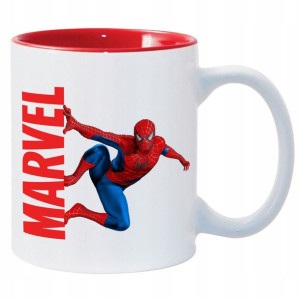 Kubek Wnętrze CZERWONE Dużo Wzorów SPIDERMAN