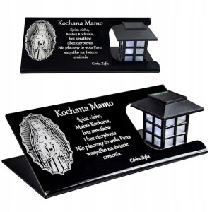 Solarny Znicz Led Statuetka Na Cmentarz Grób Duża