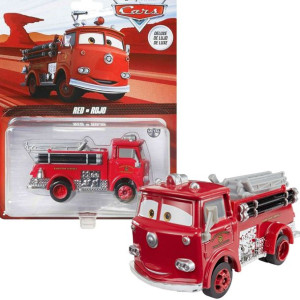 Auta Cars Deluxe Metalowy Wóz Strażacki Red Edek