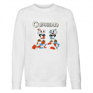 BLUZA Dziecięca Biała Dużo WZORÓW CUPHEAD - 104 cm