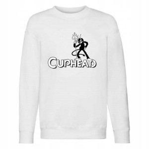 BLUZA Dziecięca Biała Dużo WZORÓW CUPHEAD - 104 cm