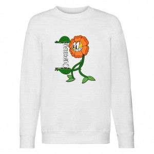BLUZA Dziecięca Biała Dużo WZORÓW CUPHEAD - 116 cm