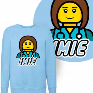 BLUZA Dziecięca LEGO Twoje IMIĘ WZORY MIX - 104 cm