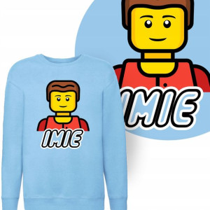 BLUZA Dziecięca LEGO Twoje IMIĘ WZORY MIX - 104 cm