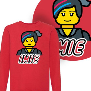 BLUZA Dziecięca LEGO Twoje IMIĘ WZORY MIX - 104 cm
