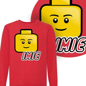 BLUZA Dziecięca LEGO Twoje IMIĘ WZORY MIX - 116 cm